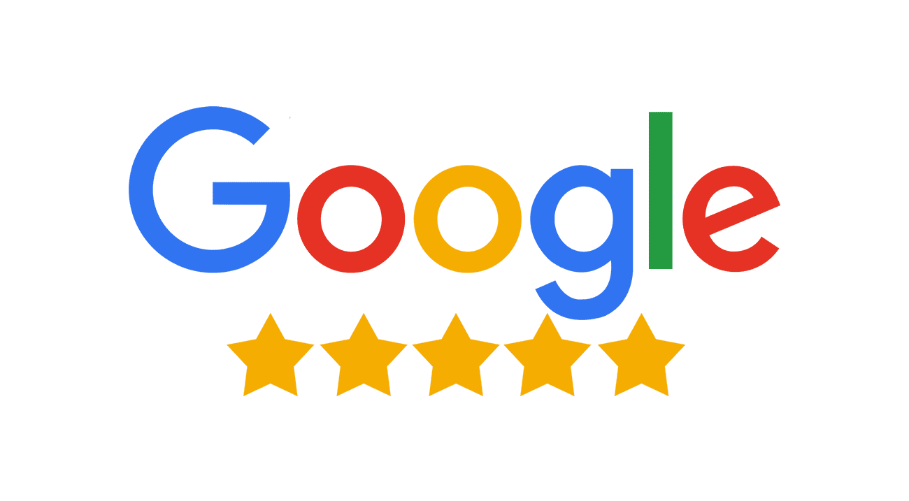 Logo de Google Reviews con cinco estrellas de calificación